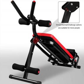 img 1 attached to Bigzzia Foldable Ab Exercise Bench With LCD Monitor For Full Body Workout Including Leg, Thigh, Buttock, Rodeo And Sit-Up Exercises - Abdominal Workout Machine