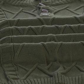 img 2 attached to Men'S 100% Cotton Knitted Pullover Sweater W/ Button Down Collar & Long Sleeves - Gioberti