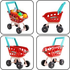img 1 attached to Get Your Kids Ready For Playtime With The DeAO Supermarket Playset - The Best Outdoor Toy For Toddlers With 48 PCS Sets & Shopping Cart!