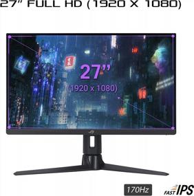 img 2 attached to 🖥️ ASUS XG276Q Strix Gaming Monitor - 1920X1080P, 170Hz, Height/Tilt/Swivel Adjustment, IPS, HD