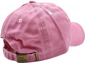 img 2 attached to Women Men Embroidered Camping Hat Adjustable Washed Baseball Cap 'Hair Don'T Care'