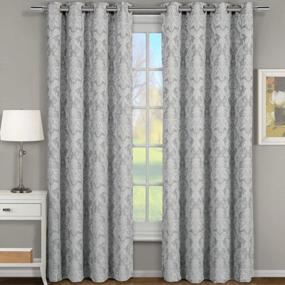 img 2 attached to Blair Jacquard Luxury Curtain Panels For Window Treatment Set Of 2, 108 X 84 Inches, Sage