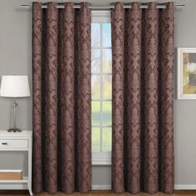 img 3 attached to Blair Jacquard Luxury Curtain Panels For Window Treatment Set Of 2, 108 X 84 Inches, Sage