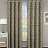 blair jacquard luxury curtain panels for window treatment set of 2, 108 x 84 inches, sage logo