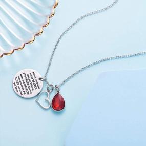 img 2 attached to Empowering Graduation Gift: LParkin Bravery Necklace With Birthstone - Ideal Gift For Friends And Loved Ones