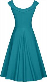 img 3 attached to Stylish And Timeless: MUXXN Women'S Off-Shoulder Cocktail Dress For Formal Occasions