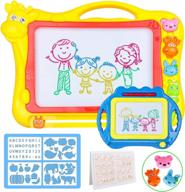 2-pack large doodle board for toddlers - colorful writing and erasable magna sketch pad for kids by meland logo
