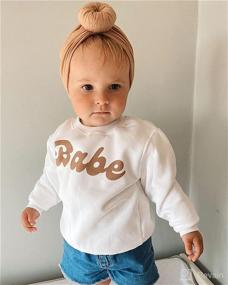 img 2 attached to 👶 Infant Unisex Cotton Sweatshirt Pullover with Long Sleeve Top and Sun Printed Letter - Newborn Baby Boys Girls Toddler Jumper Tops