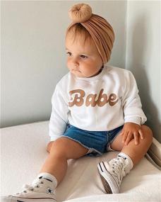 img 3 attached to 👶 Infant Unisex Cotton Sweatshirt Pullover with Long Sleeve Top and Sun Printed Letter - Newborn Baby Boys Girls Toddler Jumper Tops