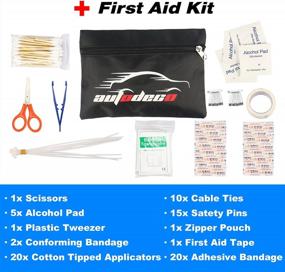 img 3 attached to Stay Prepared On The Road: Get The AUTODECO Premium Car Roadside Emergency Kit With Jumper Cables And Tow Strap