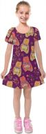 cute and comfy: pattycandy short sleeve velvet dress with adorable kitty cat and dog pattern for girls aged 2-13 logo