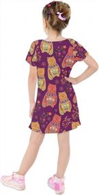 img 3 attached to Cute And Comfy: PattyCandy Short Sleeve Velvet Dress With Adorable Kitty Cat And Dog Pattern For Girls Aged 2-13