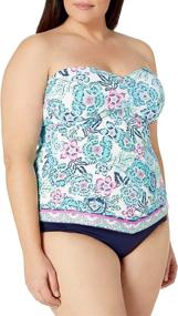 img 3 attached to 24Th Ocean Bandeau Handkerchief Swimsuit Women's Clothing - Swimsuits & Cover Ups