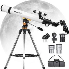 img 4 attached to 🔭 Premium Telescope for Stargazing: 70mm Aperture, 700mm Focal Length, AZ Mount, Phone Adapter - Ideal for Adults, Kids, and Beginners