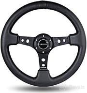 🔴 nrg st-006r deep dish series 350mm sport steering wheel with black center spoke - enhanced performance in sleek black design логотип