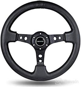 img 4 attached to 🔴 NRG ST-006R Deep Dish Series 350mm Sport Steering Wheel with Black Center Spoke - Enhanced Performance in Sleek Black Design