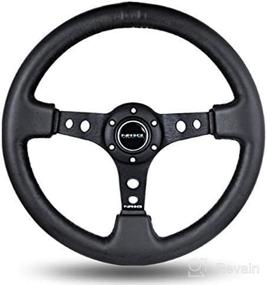 img 3 attached to 🔴 NRG ST-006R Deep Dish Series 350mm Sport Steering Wheel with Black Center Spoke - Enhanced Performance in Sleek Black Design