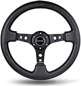 img 1 attached to 🔴 NRG ST-006R Deep Dish Series 350mm Sport Steering Wheel with Black Center Spoke - Enhanced Performance in Sleek Black Design