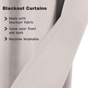 img 2 attached to Turquoize Blackout Room Darkening Window Curtains Drapes - 2 Panels - 52" X 84", Grommet/Eyelet Top, Solid Pattern, Nursery & Infant Care, Stone