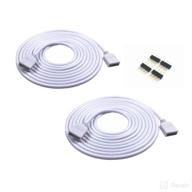 high-quality 2pcs 5m 16.4ft rgb extension cable for led strip connector | 4 pin led connector for smd 5050 3528 2835 rgb led light strip - long cord, easy installation логотип