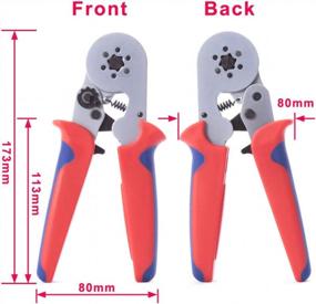 img 3 attached to Effortlessly Crimp End Sleeves And Twin End Sleeves With Haicable Wire Crimper Plier LXC8 6-6R - 24-10AWG Terminals