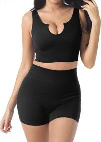 img 3 attached to Stylish And Supportive: JNINTH'S Seamless 2 Piece Workout Sets For Women