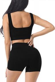 img 1 attached to Stylish And Supportive: JNINTH'S Seamless 2 Piece Workout Sets For Women