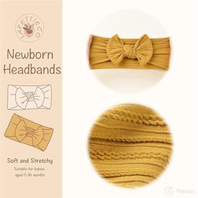 img 3 attached to Adorable Pack of 8 Handmade Baby Headbands with Bows for Girls