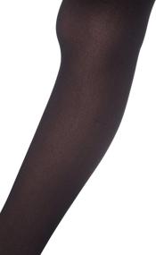 img 3 attached to 🧦 Stretchy Stockings for Girls: Opaque Footed Tights Leggings