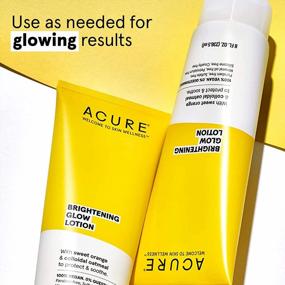 img 1 attached to 🍊 Acure Brightening Glow Lotion - 100% Vegan, Brighter Appearance, Sweet Orange & Colloidal Oatmeal - Protects & Soothes, All Skin Types - Yellow, 8 Fl Oz