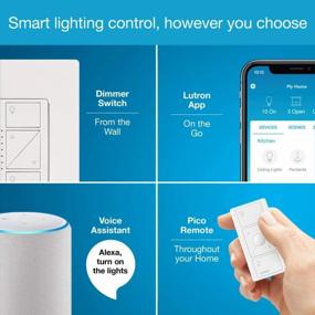 img 1 attached to Lutron Caséta Wireless Smart Lighting Starter Kit - Compatible With Alexa, Google Assistant, Ring, And Apple HomeKit