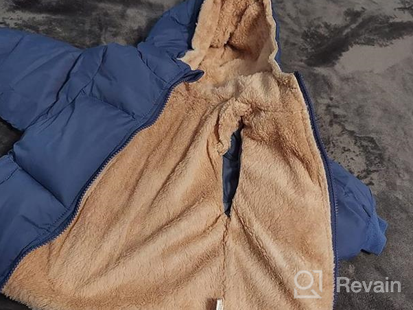 img 1 attached to 🧥 Premium Toddler Hooded Fleece Puffer Coat - Boys' Jackets & Coats review by Derrek Fields