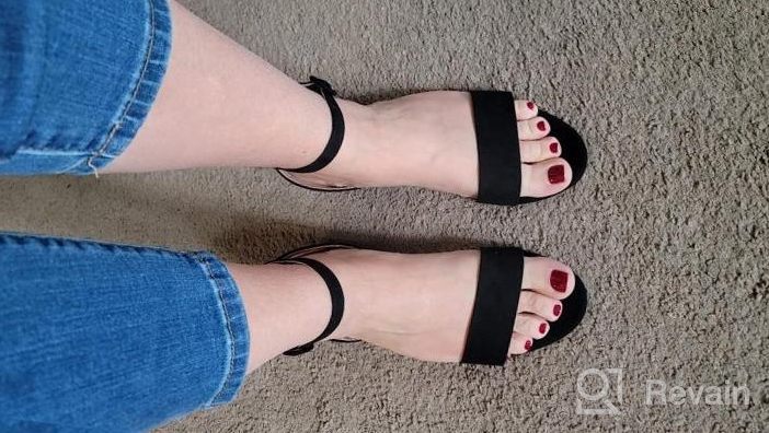 img 1 attached to CUSHIONAIRE Women'S Nila: Stylish, Comfy And Wide Widths Available Low Block Heel Sandals review by Scott Bradford