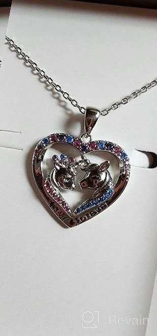 img 1 attached to 925 Sterling Silver Unicorn Heart Pendant Necklace With CZ Stones - Girls Women Gifts For Birthday Christmas review by Kristina Perez