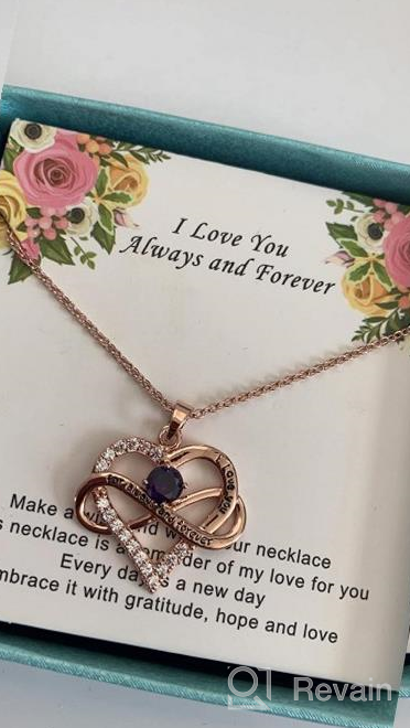 img 1 attached to Infinity Love Birthstone Necklace: The Perfect Birthday Gift For Women, Sister And Girls review by Jeff Bundrick