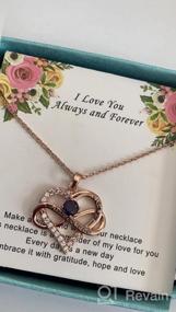 img 7 attached to Infinity Love Birthstone Necklace: The Perfect Birthday Gift For Women, Sister And Girls