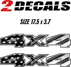 img 2 attached to 🚩 Set of 2 (4x4 Black Flag) Decals Stickers for F150 (2015-2020) and F250 F350 (2017-2020)