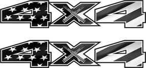 img 4 attached to 🚩 Set of 2 (4x4 Black Flag) Decals Stickers for F150 (2015-2020) and F250 F350 (2017-2020)