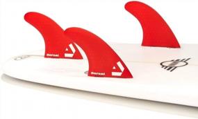 img 4 attached to Red Hexcore Honeycomb Thruster Surfboard Fins Set Of 3 With FCS Base From DORSAL