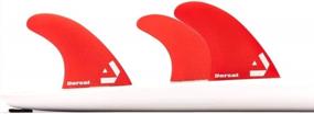 img 2 attached to Red Hexcore Honeycomb Thruster Surfboard Fins Set Of 3 With FCS Base From DORSAL