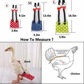 img 3 attached to Стильные и функциональные подгузники для домашней птицы - подгузник Bonaweite'S для гуся, утки, курицы и курицы