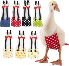 img 4 attached to Stylish And Functional Pet Diapers For Poultry - Bonaweite'S Nappy Cloth For Goose, Duck, Hen And Chicken