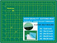 ultimate cutting companion: worklion full 9" x 12" art self-healing pvc cutting mat for crafting, quilting, sewing, and scrapbooking logo