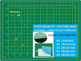 img 4 attached to Ultimate Cutting Companion: WORKLION Full 9" X 12" Art Self-Healing PVC Cutting Mat For Crafting, Quilting, Sewing, And Scrapbooking