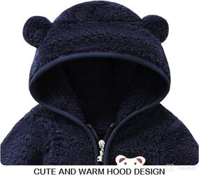 img 2 attached to Baby Boy Fleece Jacket - Girls Winter Clothes Coat - Toddler Boys Clothing Sweater