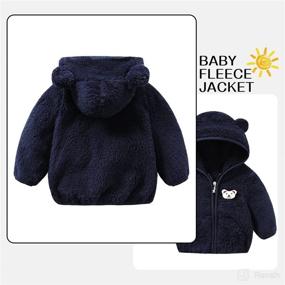 img 3 attached to Baby Boy Fleece Jacket - Girls Winter Clothes Coat - Toddler Boys Clothing Sweater