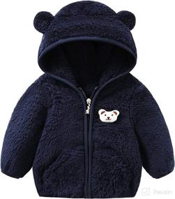 img 4 attached to Baby Boy Fleece Jacket - Girls Winter Clothes Coat - Toddler Boys Clothing Sweater