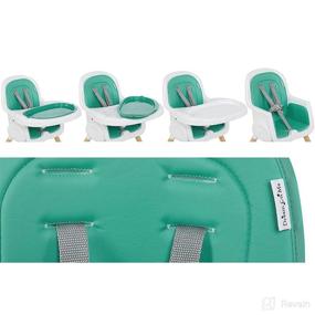 img 3 attached to 🪑 Dream on Me Lulu 2-in-1 Convertible Highchair: Atlantis Green, Compact, Lightweight & Portable - A Must-Have for Mealtime!