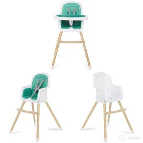 img 2 attached to 🪑 Dream on Me Lulu 2-in-1 Convertible Highchair: Atlantis Green, Compact, Lightweight & Portable - A Must-Have for Mealtime!