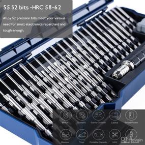 img 1 attached to 🔧 Nanch 55-Piece Precision Screwdriver Set: High-Strength Magnetic Driver Bits for Professional Electronics Repair